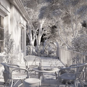 terrace under construction Practicing the light. the most important of the renders