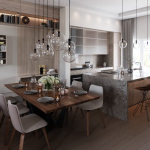 Residence interiors Kitchen for Brickhaus Partners