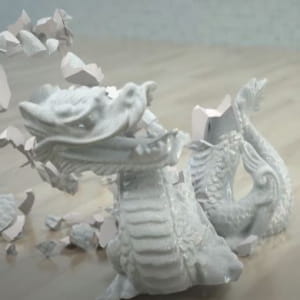 breaking porcelain dragon