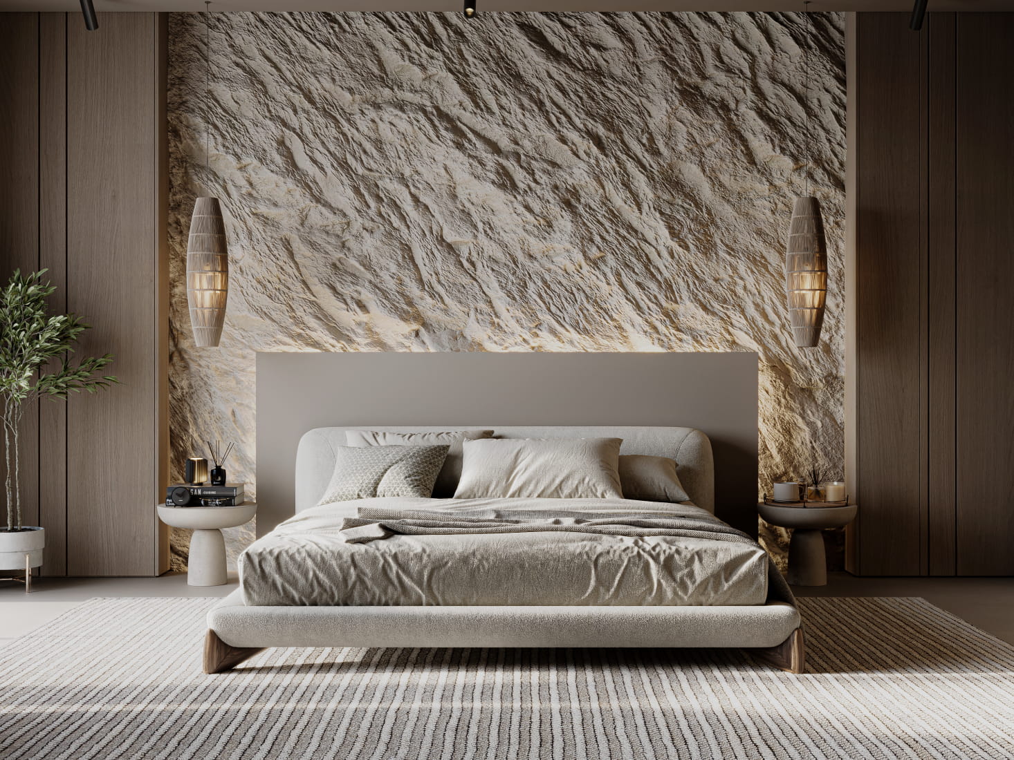 stone-wall-bedroom