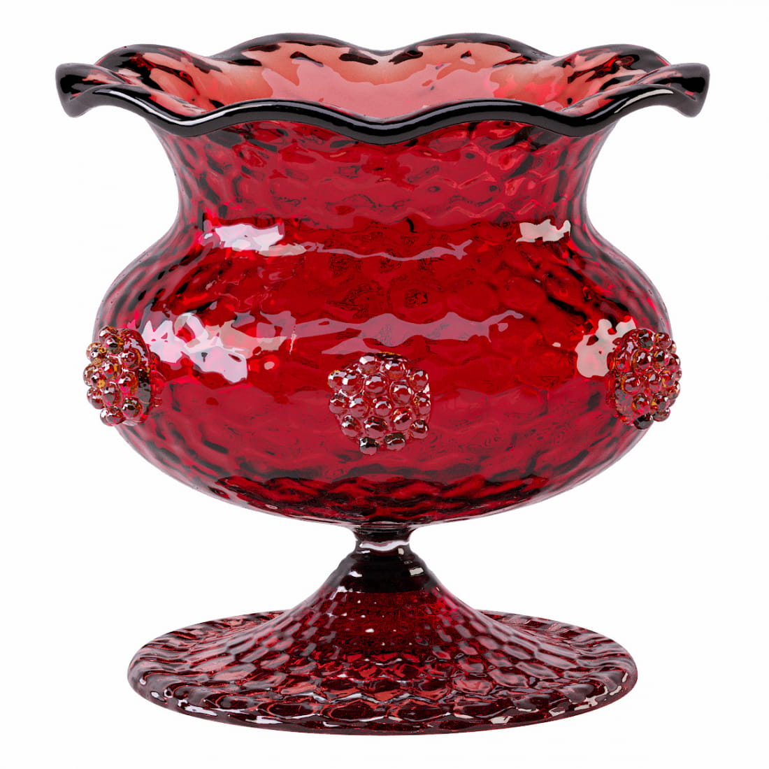 salviati-murano-red-art-glass-pedestal-bowl-circa-1950-1960