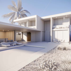 Design and simulation of a modern style villa project