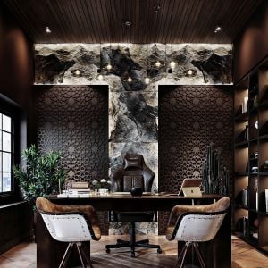 A Home Office With A Luxury Atmosphere
