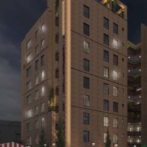 Modern brick facade design