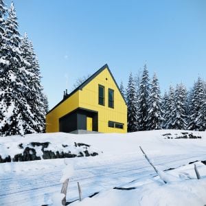 Cabin in the Snowy Mountains