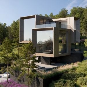 Exterior Visualization: Townhouse in Switzerland