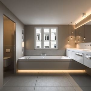 Bathroom Visualization Frankfurt – Modern Bathroom 3D Rendering