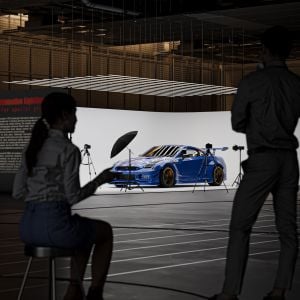 "Automotive Presentation Stage — Nissan GT-R Showcase"