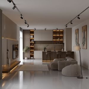 A quiet balance of warmth, texture & light