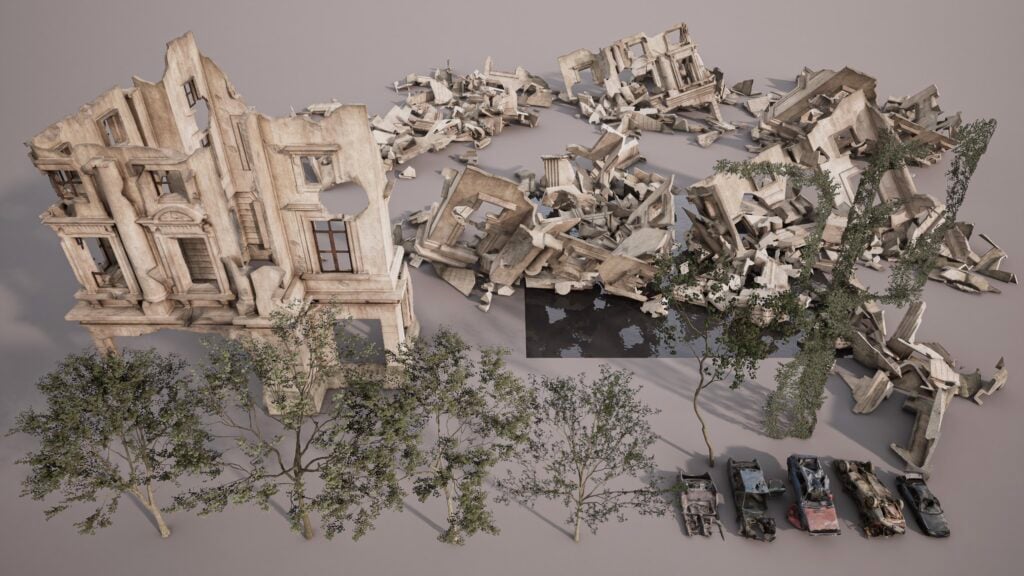 AEUE5 vol02 overview 02 Post-Apocalyptic Scene in real time
