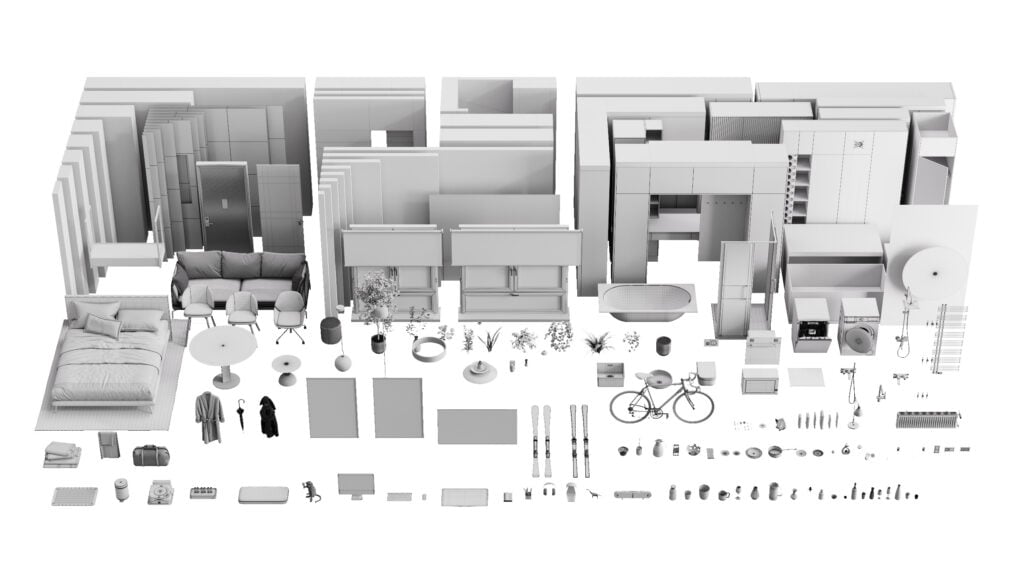 Eco-Modern Apartment Collection 7 AI68 corona models wire Eco-Modern Apartment Collection