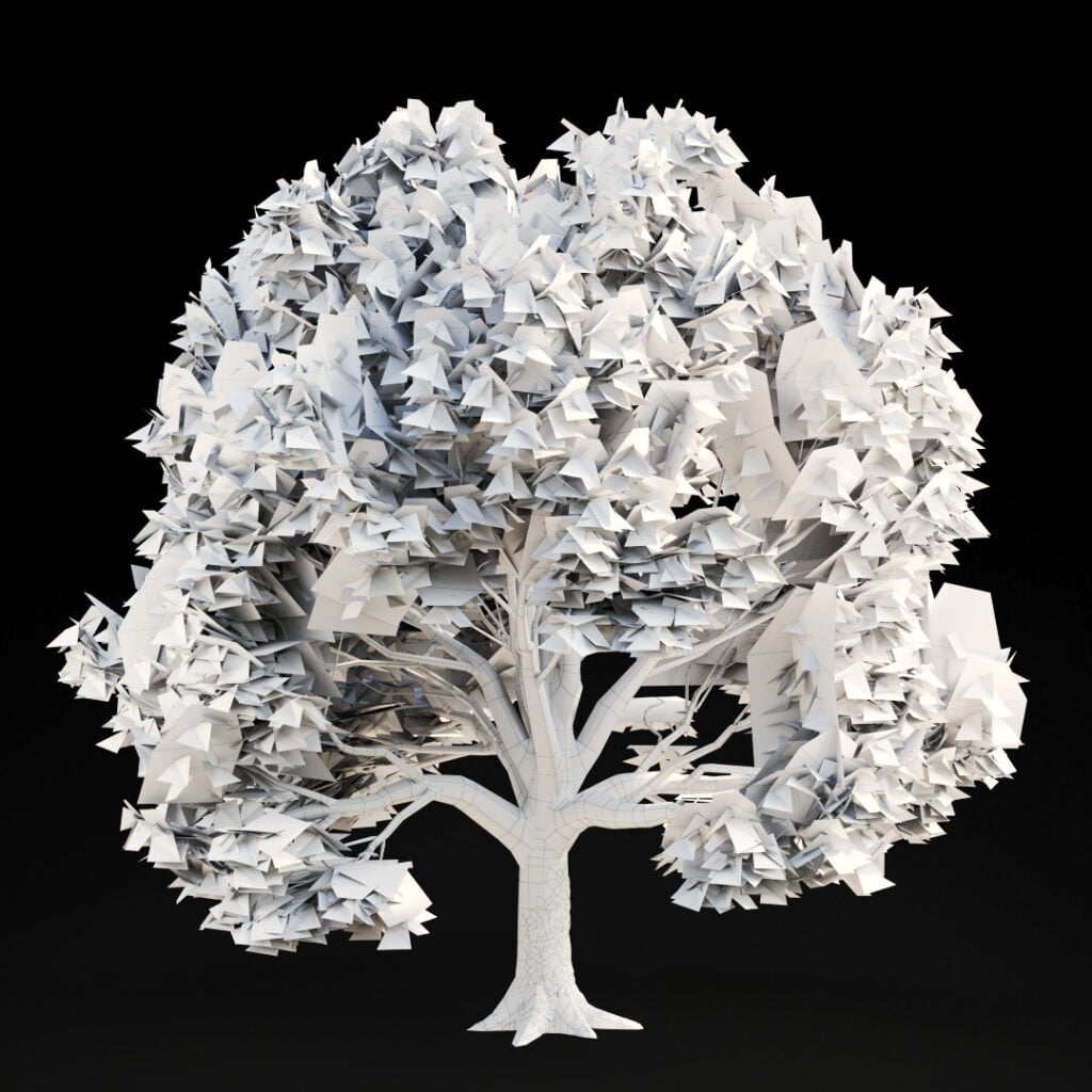 AM299 Wire Low Poly LOD Building Nature in 3D: How Scanned Trees Bring Realism
