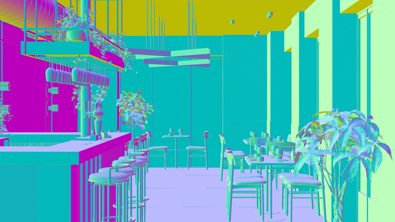 Shading normals pass of the same frame