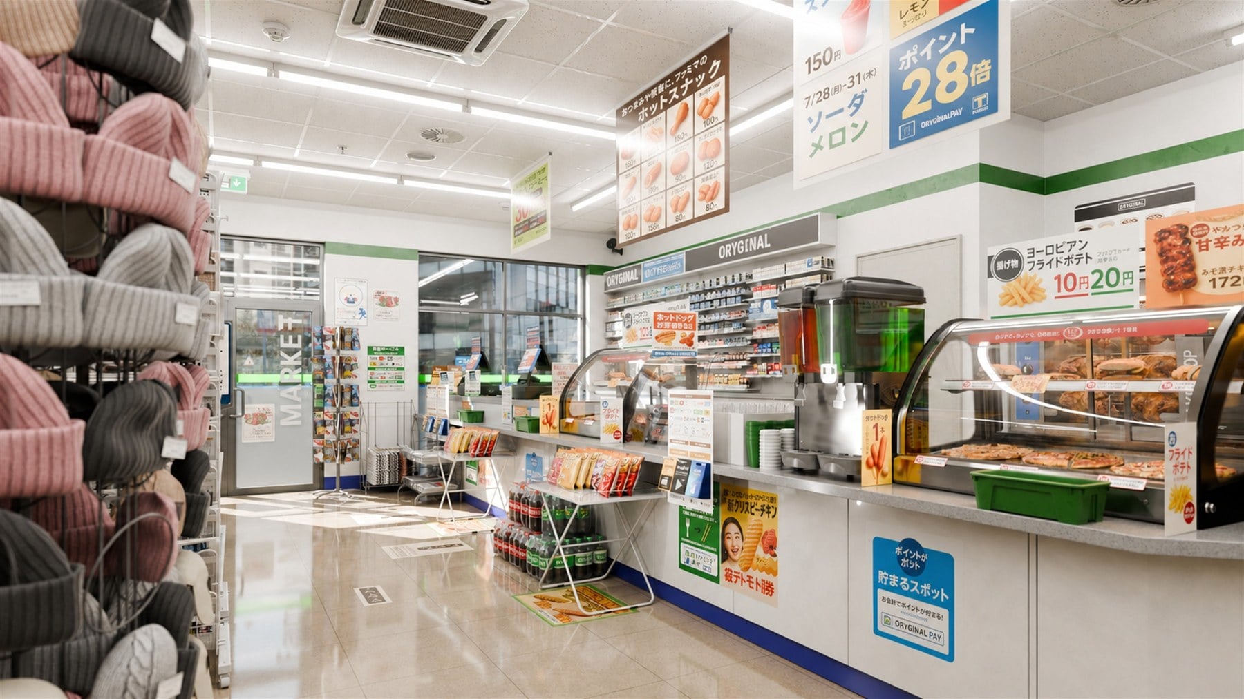 Convenience store interior